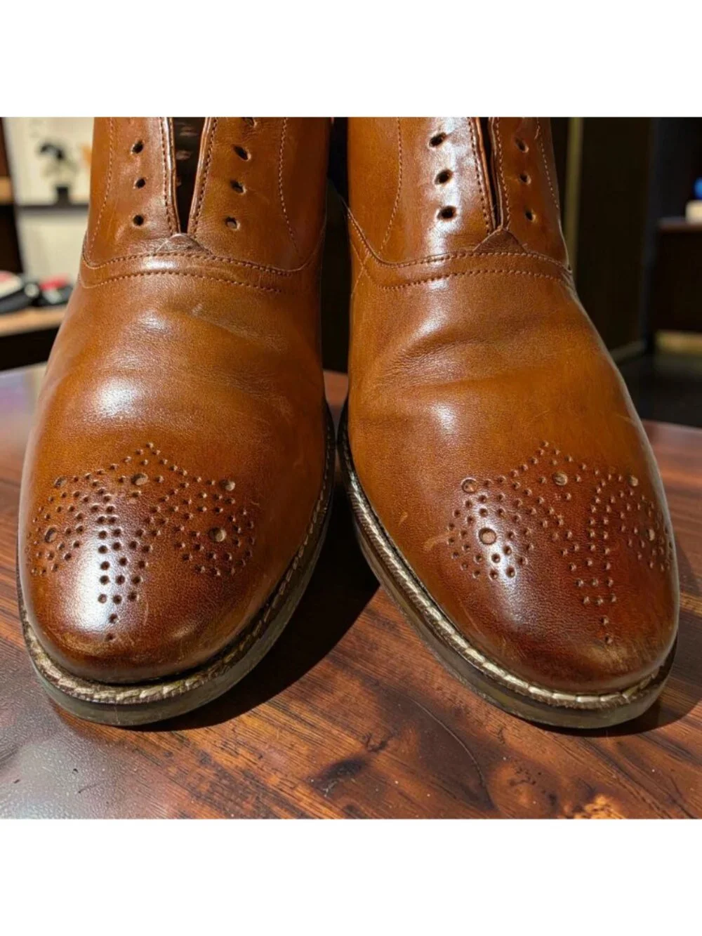 Cole Haan Kennedy Grand Medallion Men's Oxford Brown Leather Shoes Size 8 M